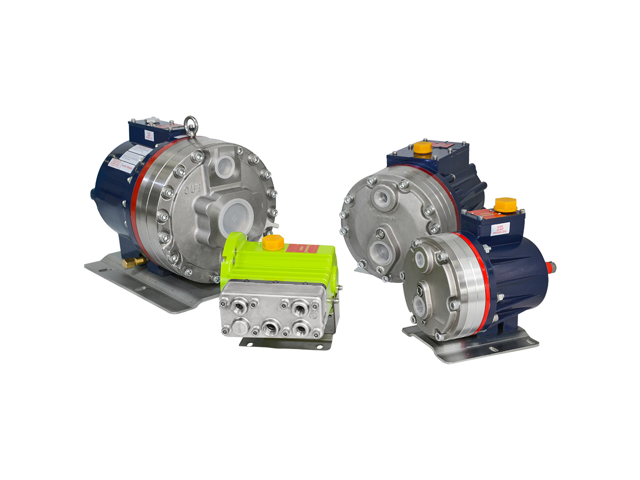 High pressure plunger diaphragm pumps